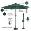 Villacera 9-Foot LED Outdoor Patio Umbrella with Solar Lights with Base, Forest Green 83-OUT5424